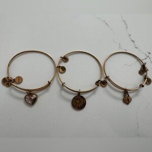 Alex & Ani Gold Charm Bracelet Set